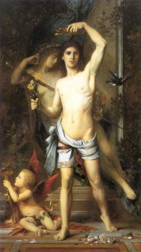 death Oil Painting - The Young Man and Death Symbolism biblical mythological Gustave Moreau